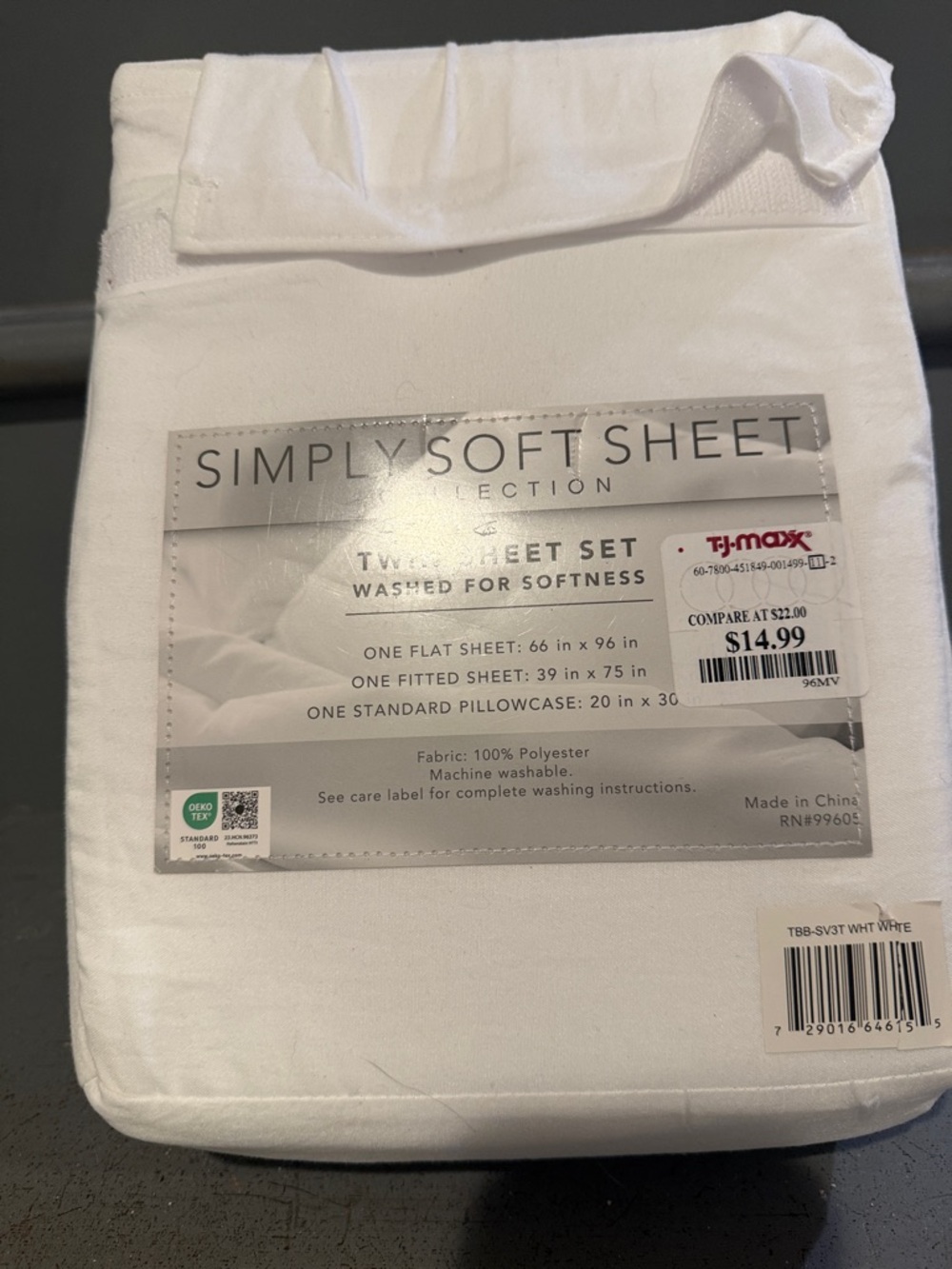 - Twin Sheet Set in White